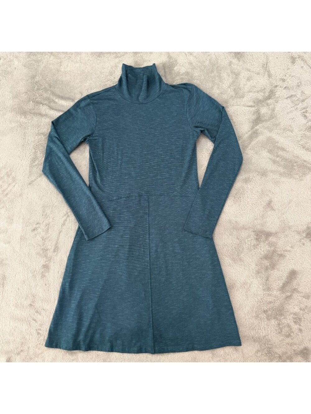 Toad & Co Winterdance Blue Dress XS Long Sleeve Mock Neck Athleisure Outdoor
